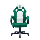 Cadeira Gamer Palmeiras Giratória Reclinável Em Pu Verde/bran