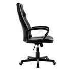 Cadeira Gamer Pelegrin Em Couro Pu Pel-3017 Preta E Cinza