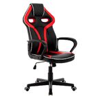 Cadeira Gamer Pelegrin Em Couro Pu Pel-3017 Preta E Vermelha