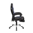Cadeira Gamer Pelegrin Pel-3006 Couro Pu Preto E Azul