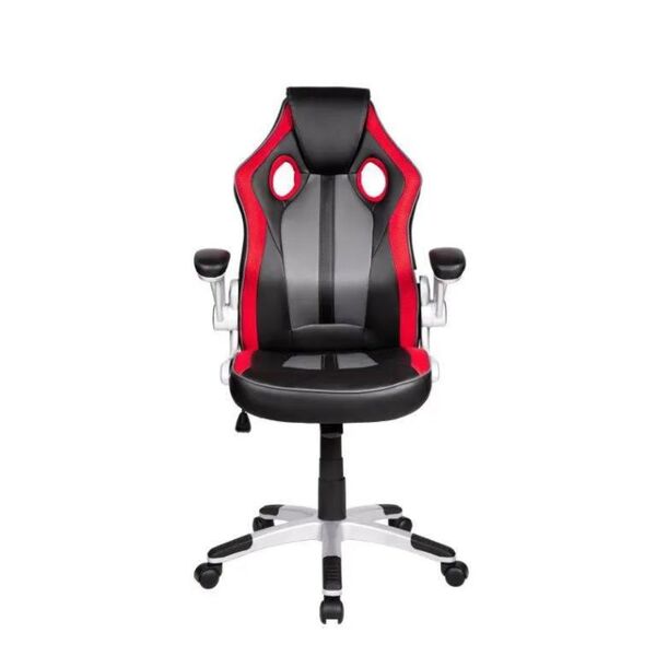 Cadeira Gamer Pelegrin Pel-3009 Couro Pu Vermelha, Preta e Ci