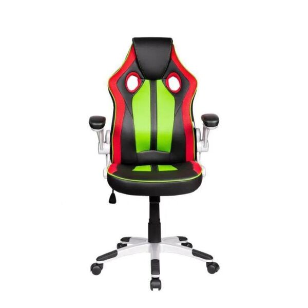 Cadeira Gamer Pelegrin Pel-3009 Couro Pu Vermelha, Preta e Ve