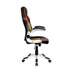 Cadeira Gamer Pelegrin Pel-3009 Couro Pu Vermelha, Preta e Ve