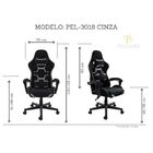 Cadeira Gamer Pelegrin Reclinável Pel-3018 Preta E Cinza