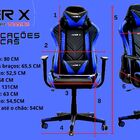 Cadeira Gamer Preto e Azul de Escritório Ergonômica Rush Race