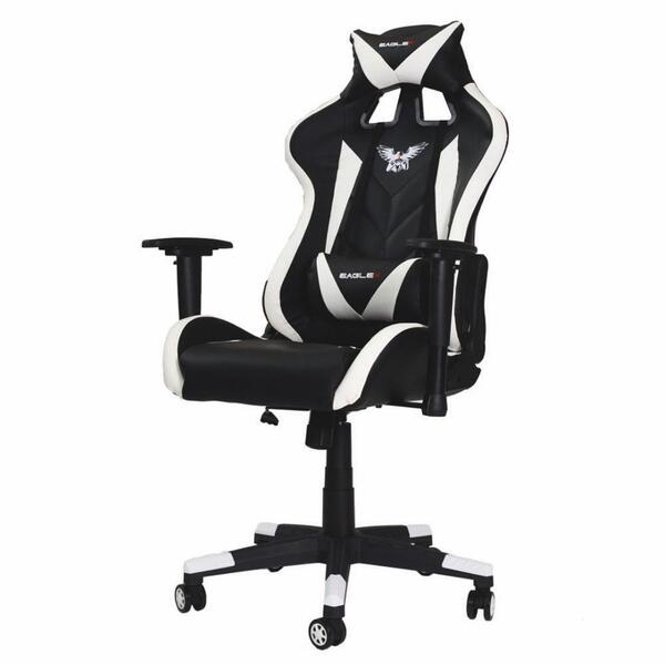 cadeira gamer pro eaglex giratoria reclinavel ajuste de altura branca leroy merlin