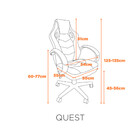 Cadeira Gamer Quest Com Encosto Reclinável Fratini