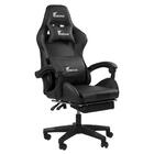 Cadeira Gamer Reclinavel Apoio Pes Preta