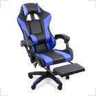 Cadeira Gamer Stillus Ergonômica Com Apoio Para Os Pés Azul