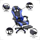 Cadeira Gamer Stillus Ergonômica Com Apoio Para Os Pés Azul