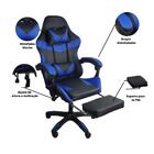 Cadeira Gamer Stillus Ergonômica Com Apoio Para Os Pés - Azul