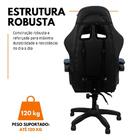 Cadeira Gamer Stillus Ergonômica Com Apoio Para Os Pés - Azul