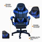Cadeira Gamer Stillus Ergonômica Com Apoio Para Os Pés - Azul