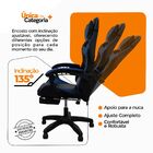 Cadeira Gamer Stillus Ergonômica Com Apoio Para Os Pés - Azul