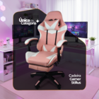 Cadeira Gamer Stillus Ergonômica Com Apoio Para Os Pés - Rosa