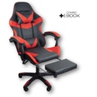 Cadeira Gamer Stillus Ergonômica Com Apoio Para Os Pés - Verm