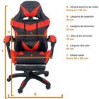 Cadeira Gamer Stillus Ergonômica Com Apoio Para Os Pés - Verm