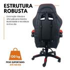 Cadeira Gamer Stillus Ergonômica Com Apoio Para Os Pés - Verm