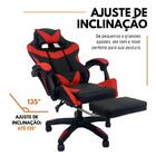 Cadeira Gamer Stillus Ergonômica Com Apoio Para Os Pés - Verm