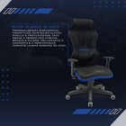 Cadeira Gamer Vizion Dz Sincron Plaxmetal Preto/azul