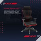 Cadeira Gamer Vizion Dz Sincron Plaxmetal Preto/vermelho