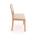 Cadeira Garbo Ii De Madeira Maciça Damasco E Trama Cru