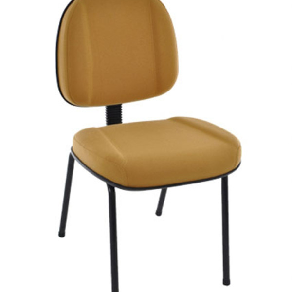 Cadeira Gerente Com Base Fixa Pé Palito Linha Classic Amarelo