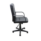Cadeira Giratória Almofadada Para Escritório Preta - Lms-be-4
