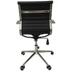 Cadeira Giratória Baixa Office Esteirinha Rivatti Em Pu Preta