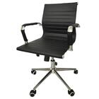 Cadeira Giratória Baixa Office Esteirinha Rivatti Em Pu Preta