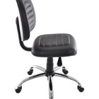 Cadeira Giratória Base Cromada Linha Office Gomada Preto Preto