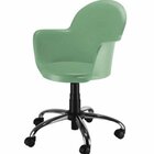 Cadeira Giratória Base Cromada Linha Polipropileno Moon Verde
