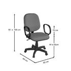 Cadeira Giratória Com Braço Diretor Cinza