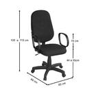 Cadeira Giratória Com Braço Presidente Preta