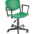 Cadeira Giratória Com Braços Linha Polipropileno Atenas Verde