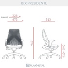 Cadeira Giratoria Diretor Bix Preta - Plaxmetal