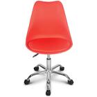 Cadeira Giratória Eames Estofada Vermelha - Moob