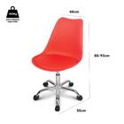 Cadeira Giratória Eames Estofada Vermelha - Moob