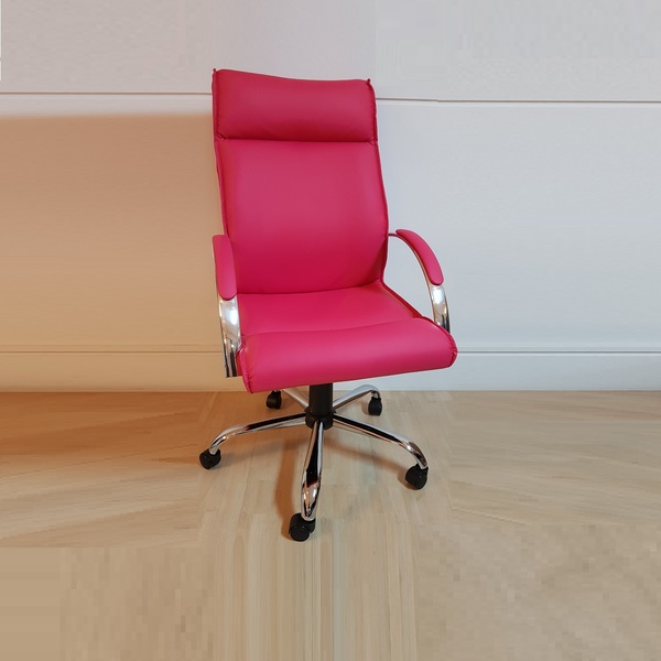 Cadeira Giratória Escritório Havana Presidente Pink Relax Bas