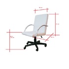 Cadeira Giratória Escritório Work Azul Relax Base Cromada C/