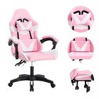 Cadeira Giratória Gamer Kl1  - Branco E Rosa
