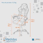 Cadeira Giratória Gamer Kl1  - Preto E Branco