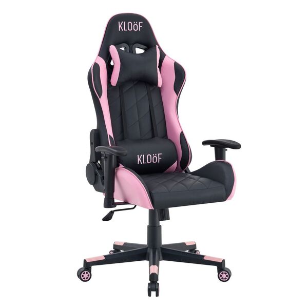 Cadeira Giratória Gamer Kl3 - Preto E Rosa