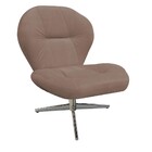 Cadeira Giratória Jolly Suede Bege Rosado - Dominic Decor