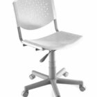 Cadeira Giratória Linha Polipropileno Atenas Branco Branco