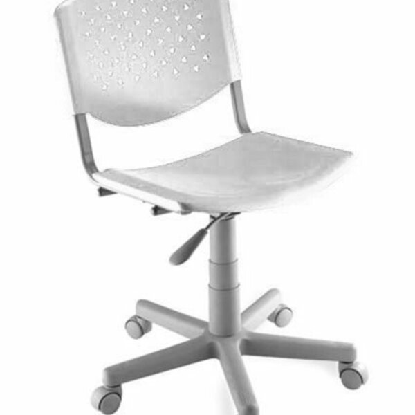 Cadeira Giratória Linha Polipropileno Atenas Branco Branco