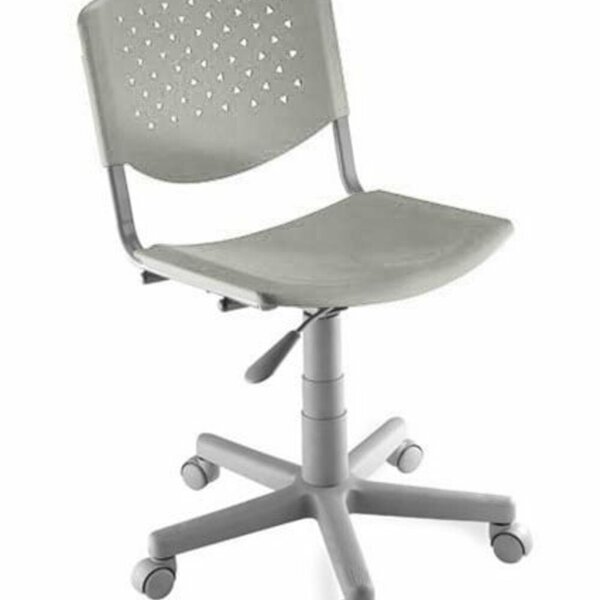 Cadeira Giratória Linha Polipropileno Atenas Cinza Cinza