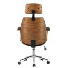 Cadeira Giratória Lisboa Bergen C/ Encosto De Cabeça Madeira