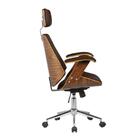 Cadeira Giratória Lisboa Bergen C/ Encosto De Cabeça Madeira