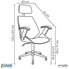 Cadeira Giratória Lisboa Bergen Rivatti C/ Encosto De Cabeça